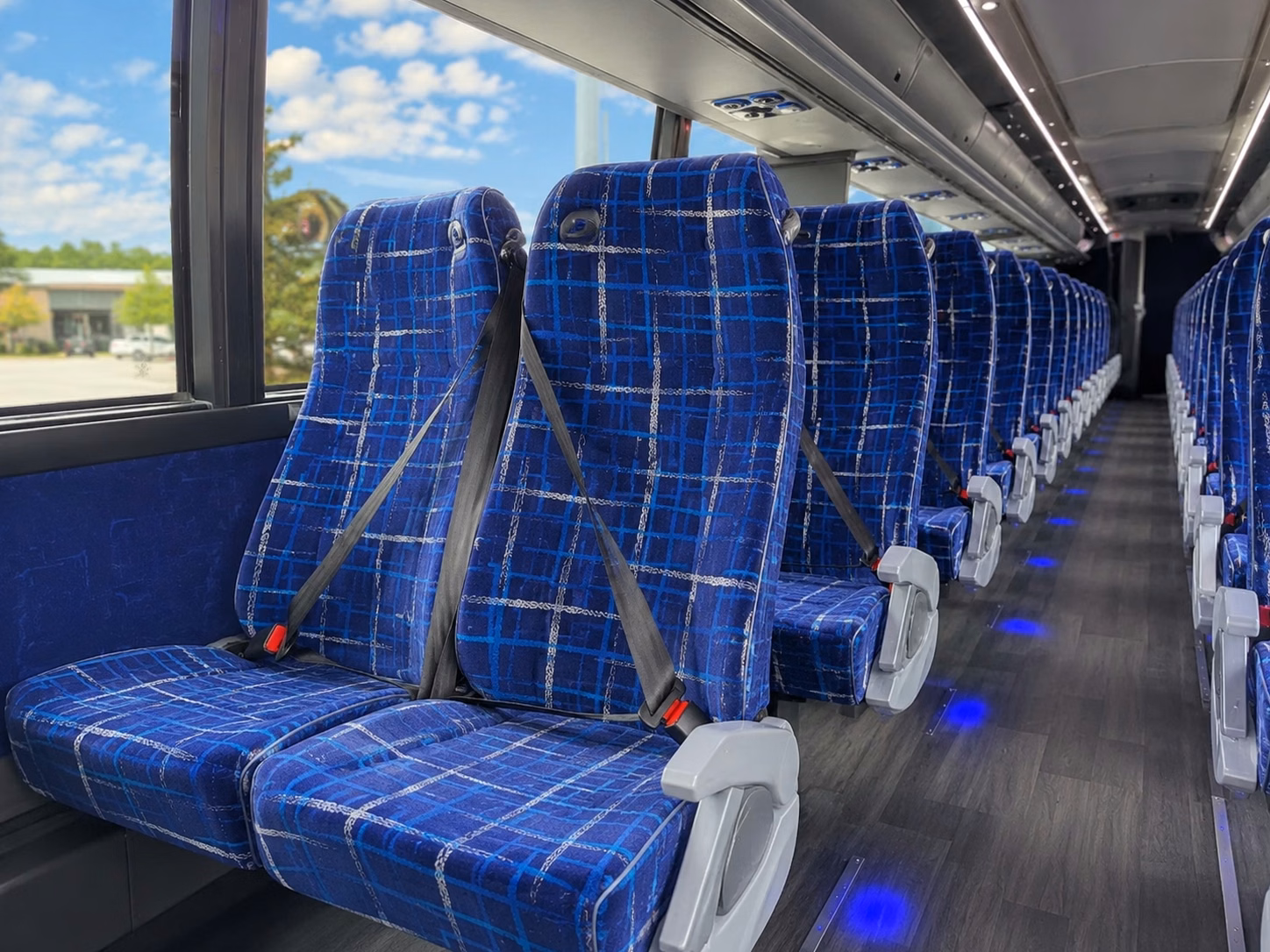 56 passenger charter bus interior